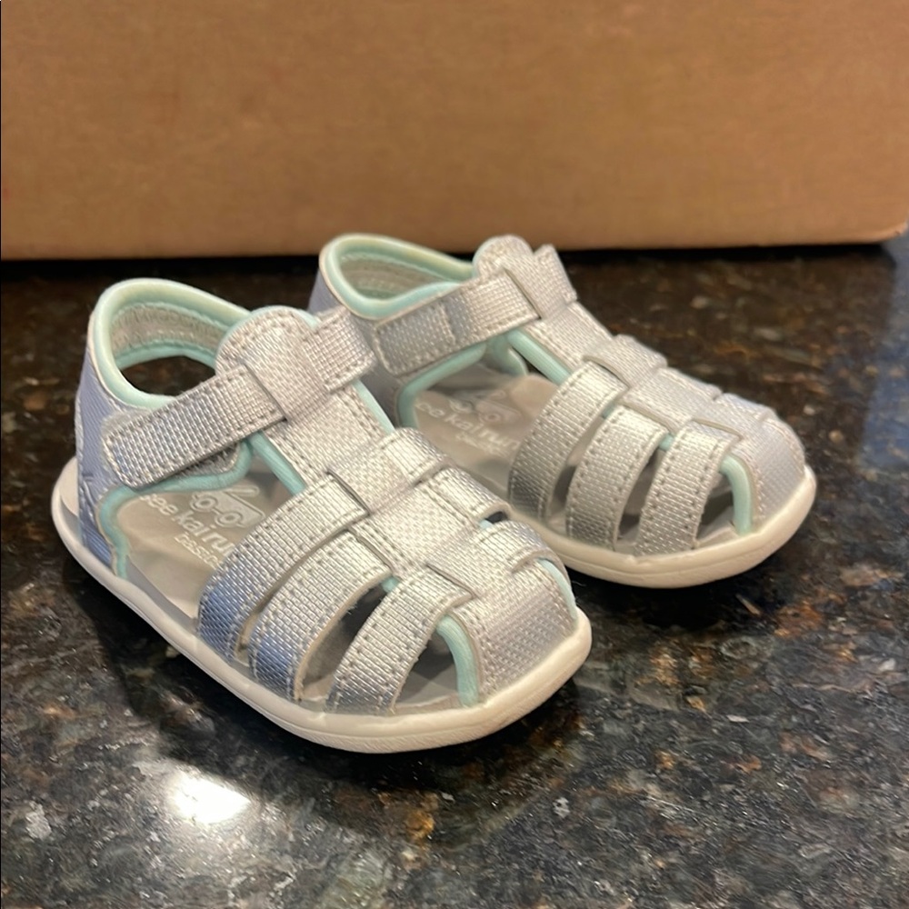 See Kai Run Silver Kids Sandals